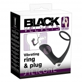 Черное эрекционное кольцо с анальной вибропробкой Vibrating Ring   Plug - Orion - в Липецке купить с доставкой