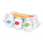 Набор из 6 мастурбаторов Tenga EGG Easy Beat с различным рельефом - Tenga - в Липецке купить с доставкой