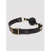 Черный кляп-шар Bound to You Faux Leather Ball Gag - Fifty Shades of Grey - купить с доставкой в Липецке