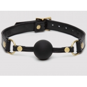 Черный кляп-шар Bound to You Faux Leather Ball Gag - Fifty Shades of Grey - купить с доставкой в Липецке