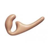 Бежевый безремневой страпон Seduction - 20,5 см. - Lola Games - купить с доставкой в Липецке