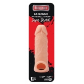 Телесная насадка EXTENDER WITH BALL STRAP 5.5 - 14 см. - Dream Toys - в Липецке купить с доставкой