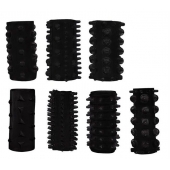 Набор из 7 черных насадок PENIS SLEEVES SET - Dream Toys - в Липецке купить с доставкой