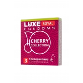 Презервативы с ароматом вишни LUXE Royal Cherry Collection - 3 шт. - Luxe - купить с доставкой в Липецке
