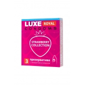 Презервативы с ароматом клубники LUXE Royal Strawberry Collection - 3 шт. - Luxe - купить с доставкой в Липецке