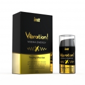 Жидкий интимный гель с эффектом вибрации Vibration! Vodka Energy - 15 мл. - INTT - купить с доставкой в Липецке