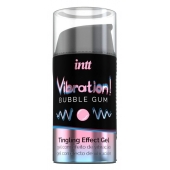 Жидкий интимный гель с эффектом вибрации Vibration! Bubble Gum - 15 мл. - INTT - купить с доставкой в Липецке