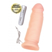 Телесный реалистичный вибратор RealStick Elite Vibro - 18 см. - ToyFa купить в Липецке с доставкой в Orgasmix.ru Телесный реалистичный вибратор RealStick Elite Vibro - 18 см. - ToyFa