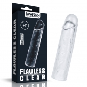Прозрачная насадка-удлинитель Flawless Clear Penis Sleeve Add 1 - 15,5 см. - Lovetoy - в Липецке купить с доставкой