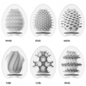 Набор из 6 мастурбаторов Tenga EGG IV с различным рельефом - Tenga - в Липецке купить с доставкой
