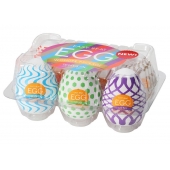 Набор из 6 мастурбаторов Tenga EGG IV с различным рельефом - Tenga - в Липецке купить с доставкой
