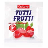 Гель-смазка Tutti-frutti со вкусом барбариса - 4 гр. - Биоритм - купить с доставкой в Липецке