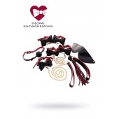 Черно-красный бондажный набор Bow-tie - ToyFa - купить с доставкой в Липецке