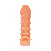 Телесная закрытая насадка с пупырышками Cock Sleeve Size L - 17,6 см. - KOKOS - в Липецке купить с доставкой