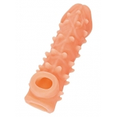 Телесная закрытая насадка с пупырышками Cock Sleeve Size L - 17,6 см. - KOKOS - в Липецке купить с доставкой