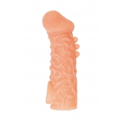 Телесная закрытая насадка с шершавой головкой Cock Sleeve Size M - 15,6 см. - KOKOS - в Липецке купить с доставкой