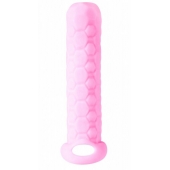 Розовый фаллоудлинитель Homme Long - 13,5 см. - Lola Games - в Липецке купить с доставкой
