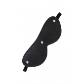 Черная кожаная маска Anonymo с мягким подкладом - ToyFa - купить с доставкой в Липецке