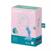 Голубой анальный вибростимулятор Deep Driver - 11,2 см. - Satisfyer - в Липецке купить с доставкой