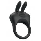 Черное эрекционное кольцо с вибрацией Davion - Baile - в Липецке купить с доставкой