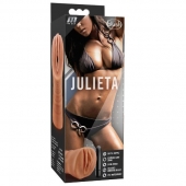 Мастурбатор-вагина цвета карамели Julieta с вибрацией - Blush Novelties - в Липецке купить с доставкой
