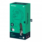 Черный анальный вибратор Hot Passion с функцией нагрева - Satisfyer - в Липецке купить с доставкой