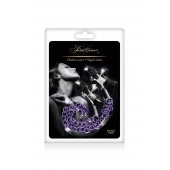 Зажимы для сосков с фиолетовой цепочкой Sweet Caress Nipple Chain - Sweet Caress - купить с доставкой в Липецке