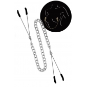 Регулируемые зажимы для сосков Sweet Caress Nipple Chain - Sweet Caress - купить с доставкой в Липецке Регулируемые зажимы для сосков Sweet Caress Nipple Chain - Sweet Caress - купить с доставкой в Липецке