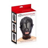 Маска-шлем с отверстием для рта и съемными шорами - Fetish Tentation - купить с доставкой в Липецке