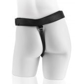 Страпон с телесной насадкой 7  Uncut with Strap on Harness - 18 см. - Pipedream - купить с доставкой в Липецке