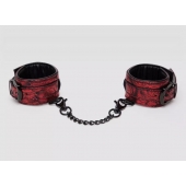Красно-черные наручники Reversible Faux Leather Wrist Cuffs - Fifty Shades of Grey - купить с доставкой в Липецке