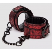 Красно-черные наручники Reversible Faux Leather Wrist Cuffs - Fifty Shades of Grey - купить с доставкой в Липецке
