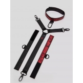 Ошейник с наручниками Reversible Faux Leather Collar and Wrist - Fifty Shades of Grey - купить с доставкой в Липецке
