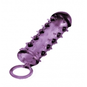 Закрытая фиолетовая насадка с пупырышками SAMURAI PENIS SLEEVE PURPLE - 14,5 см. - NMC - в Липецке купить с доставкой