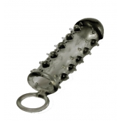 Дымчатая стимулирующая насадка с закрытой головкой SAMURAI PENIS SLEEVE BLACK - 14,5 см. - NMC - в Липецке купить с доставкой