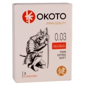 Тонкие презервативы OKOTO Thin Extra Soft - 3 шт. - Sitabella - купить с доставкой в Липецке