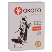 Ультратонкие презервативы OKOTO Ultra Thin - 3 шт. - Sitabella - купить с доставкой в Липецке