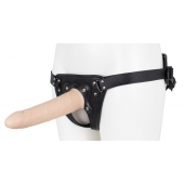 Пустотелый страпон Harness CLASSIC с бандажом - 19,5 см. - LOVETOY (А-Полимер) - купить с доставкой в Липецке