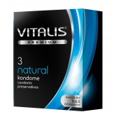 Классические презервативы VITALIS PREMIUM natural - 3 шт. - Vitalis - купить с доставкой в Липецке