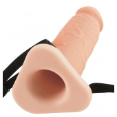 Телесный реалистичный фаллоимитатор с полостью Silicone Hollow Extension - 20 см. - Pipedream - купить с доставкой в Липецке