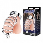 Серебристая клетка для члена Urethral Play Cage - BlueLine - купить с доставкой в Липецке