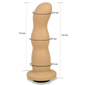 Телесная рельефная насадка Harness - 14,2 см. - LOVETOY (А-Полимер) - купить с доставкой в Липецке