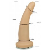 Телесная гладкая насадка Harness - 14,7 см. - LOVETOY (А-Полимер) - купить с доставкой в Липецке