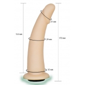 Телесная гладкая насадка-фаллоимитатор Harness - 17 см. - LOVETOY (А-Полимер) - купить с доставкой в Липецке