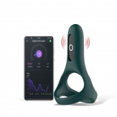 Изумрудное виброкольцо Magic Motion Rise с подхватом мошонки - Magic Motion - в Липецке купить с доставкой