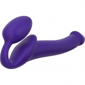 Фиолетовый безремневой страпон Silicone Bendable Strap-On - size M - Strap-on-me - купить с доставкой в Липецке