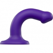 Фиолетовый фаллоимитатор-насадка Strap-On-Me Dildo Dual Density size S - 17 см. - Strap-on-me - купить с доставкой в Липецке