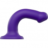 Фиолетовый фаллоимитатор-насадка Strap-On-Me Dildo Dual Density size M - 18 см. - Strap-on-me - купить с доставкой в Липецке