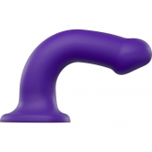 Фиолетовый фаллоимитатор-насадка Strap-On-Me Dildo Dual Density size L - 19 см. - Strap-on-me - купить с доставкой в Липецке