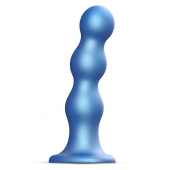 Голубая насадка Strap-On-Me Dildo Plug Balls size L - Strap-on-me - купить с доставкой в Липецке